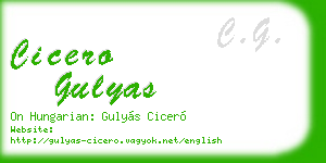 cicero gulyas business card